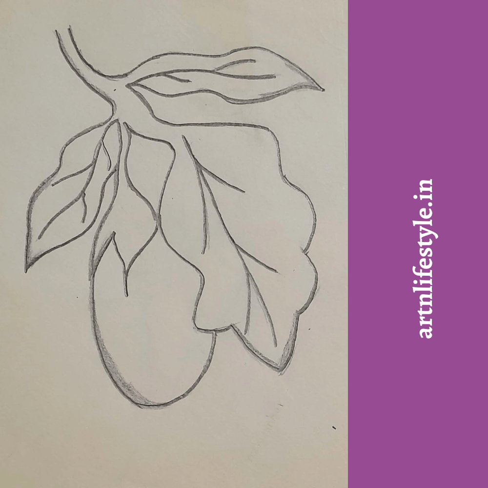 easy drawing ideas - eggplant