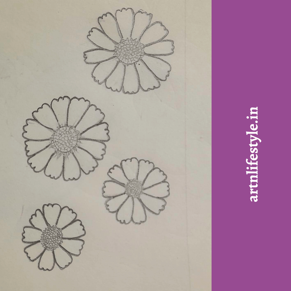 easy drawing ideas - flowers