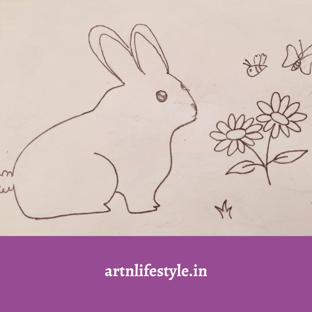 cute easter bunny drawing ideas 
