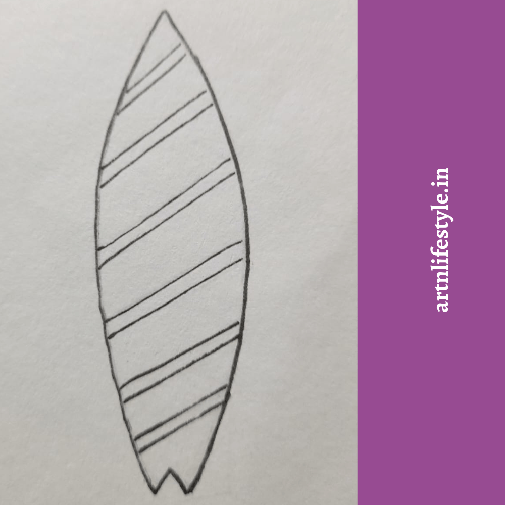 how to draw a surfboard