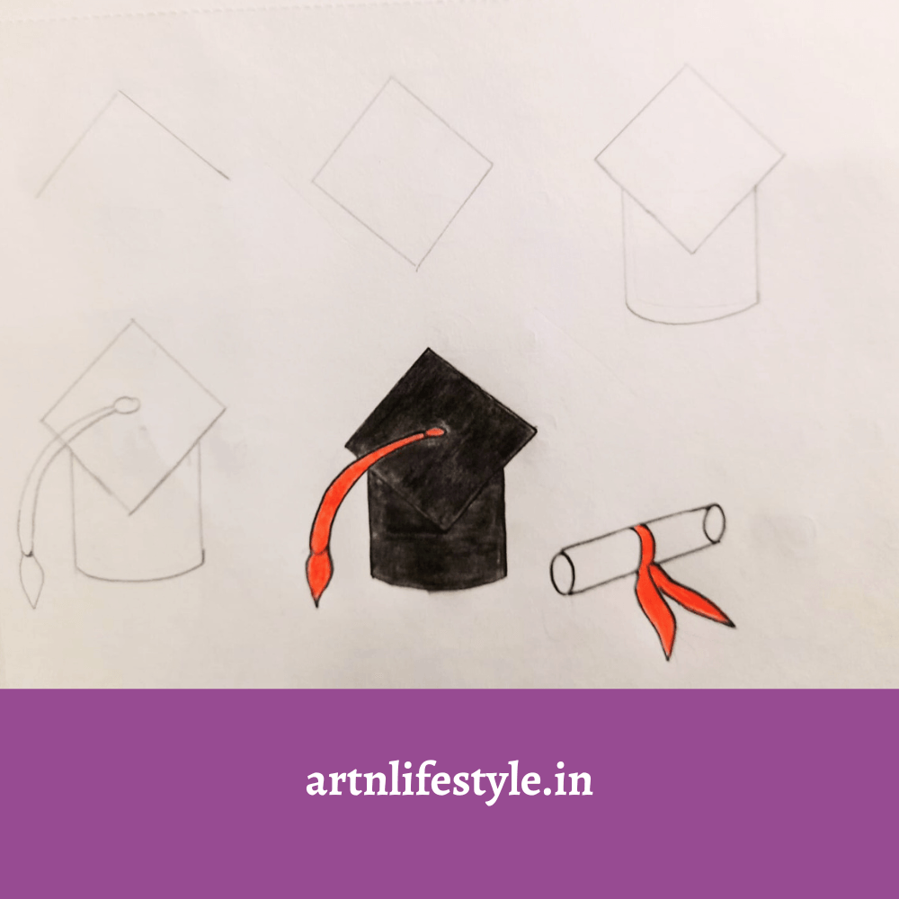 graduation cap drawing