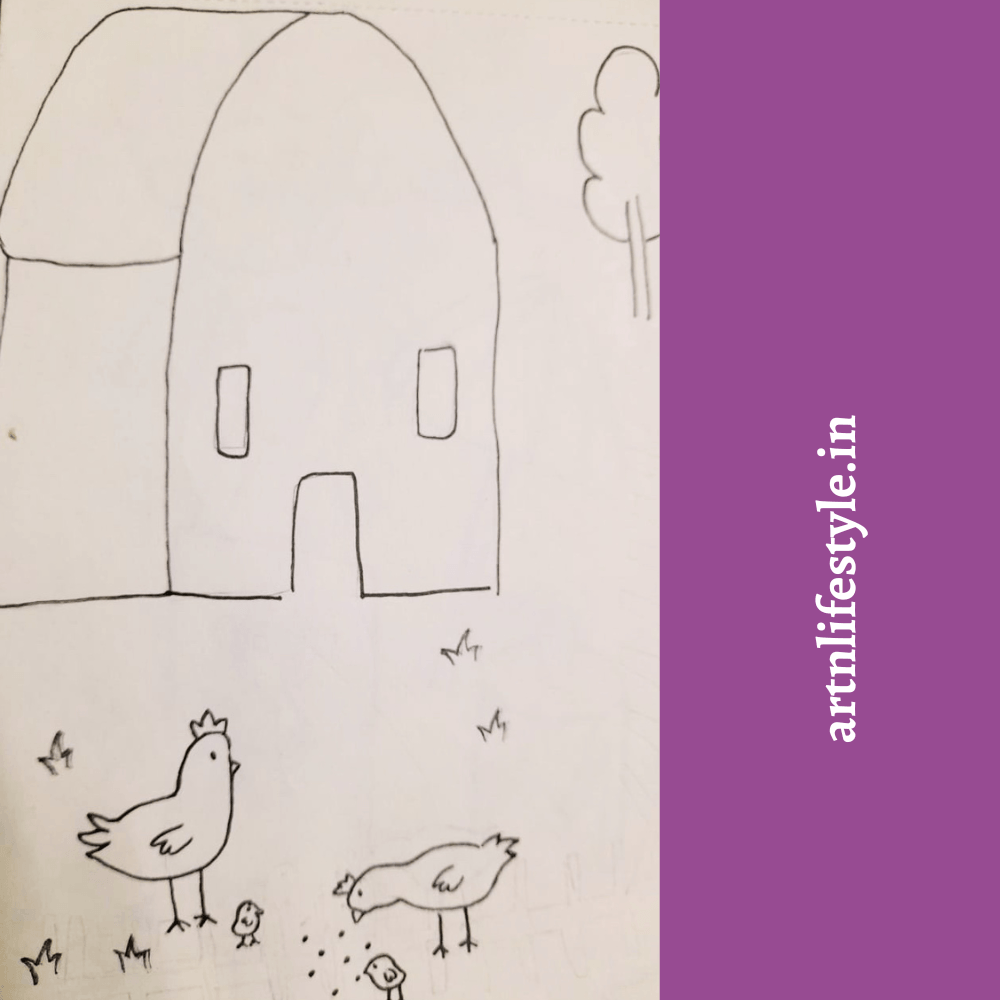 simple farm drawing ideas