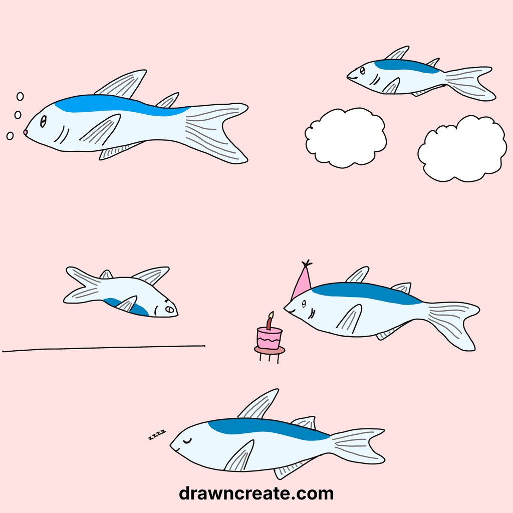 easy fish drawings