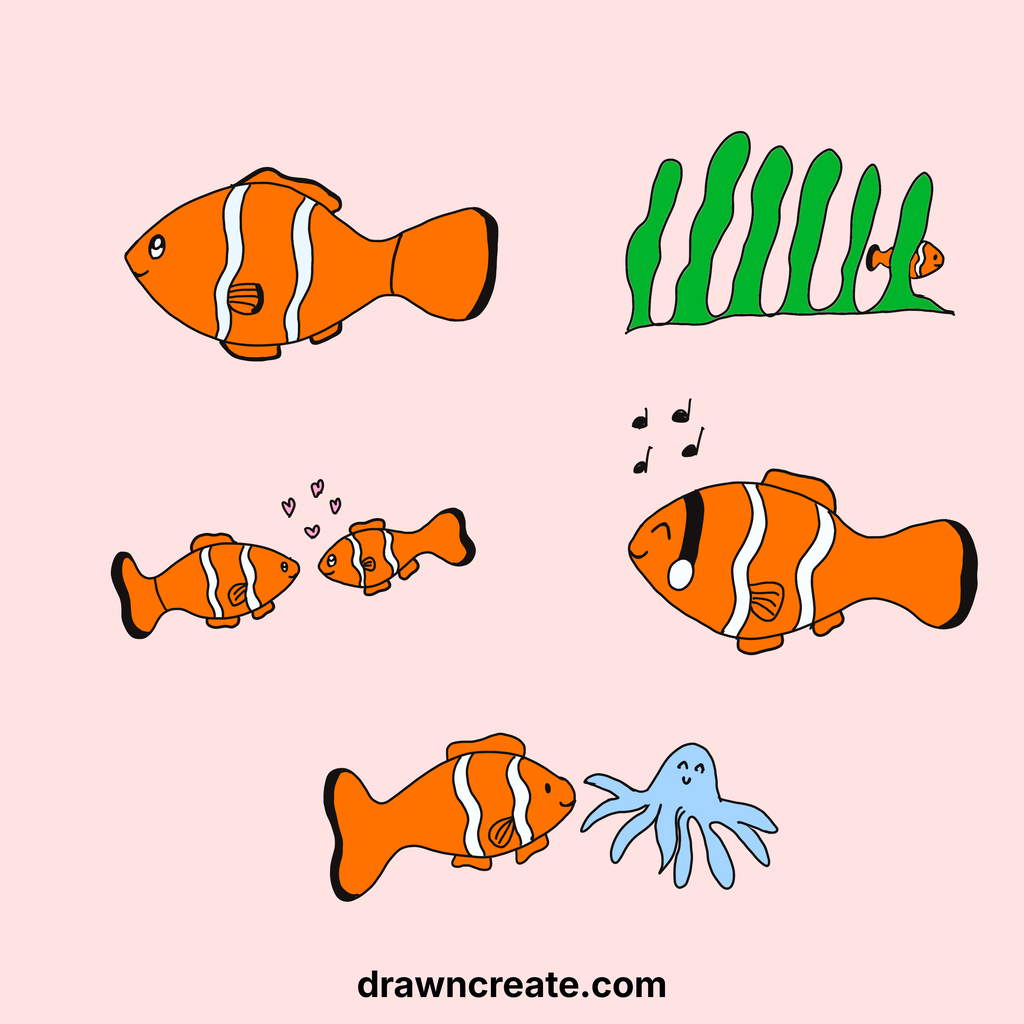 easy fish drawings