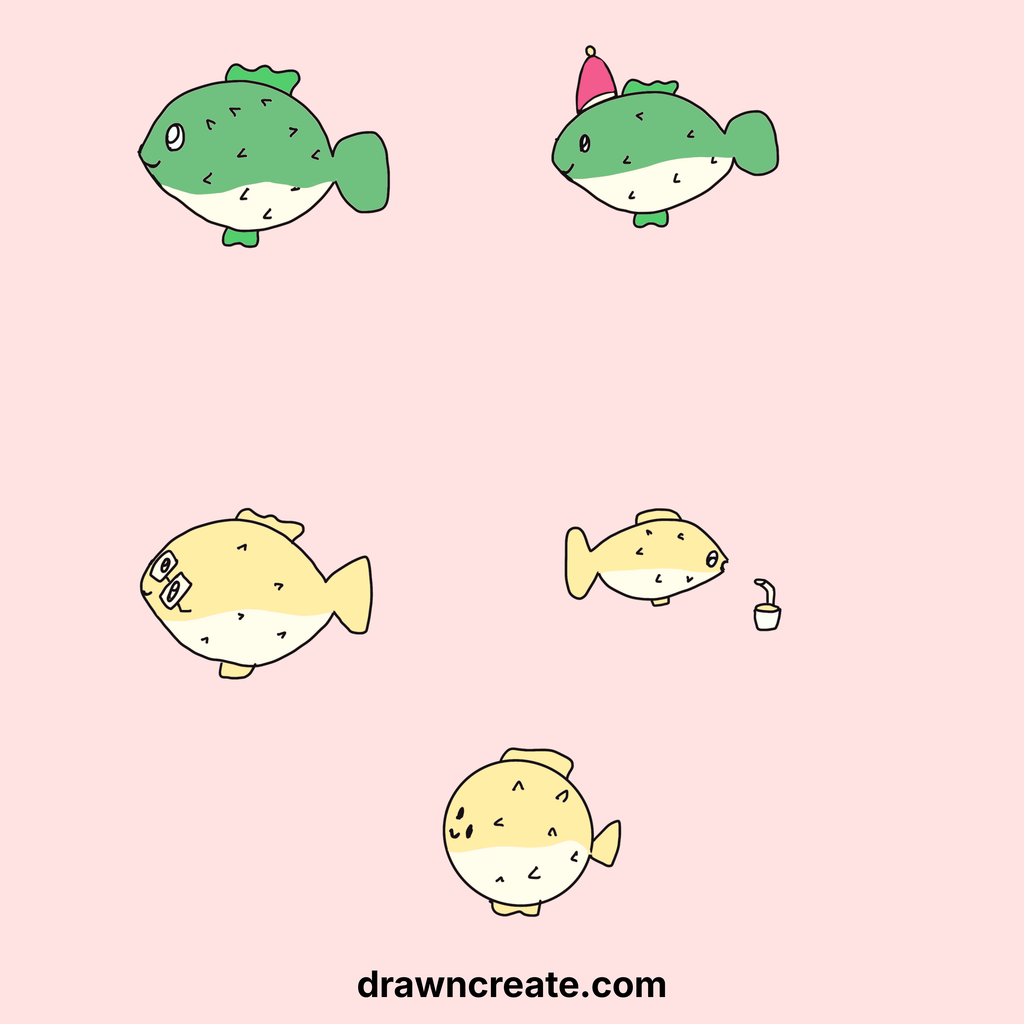 easy fish drawings