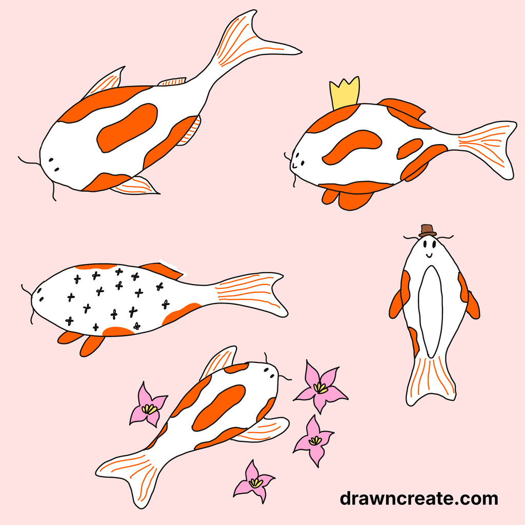 easy fish drawings