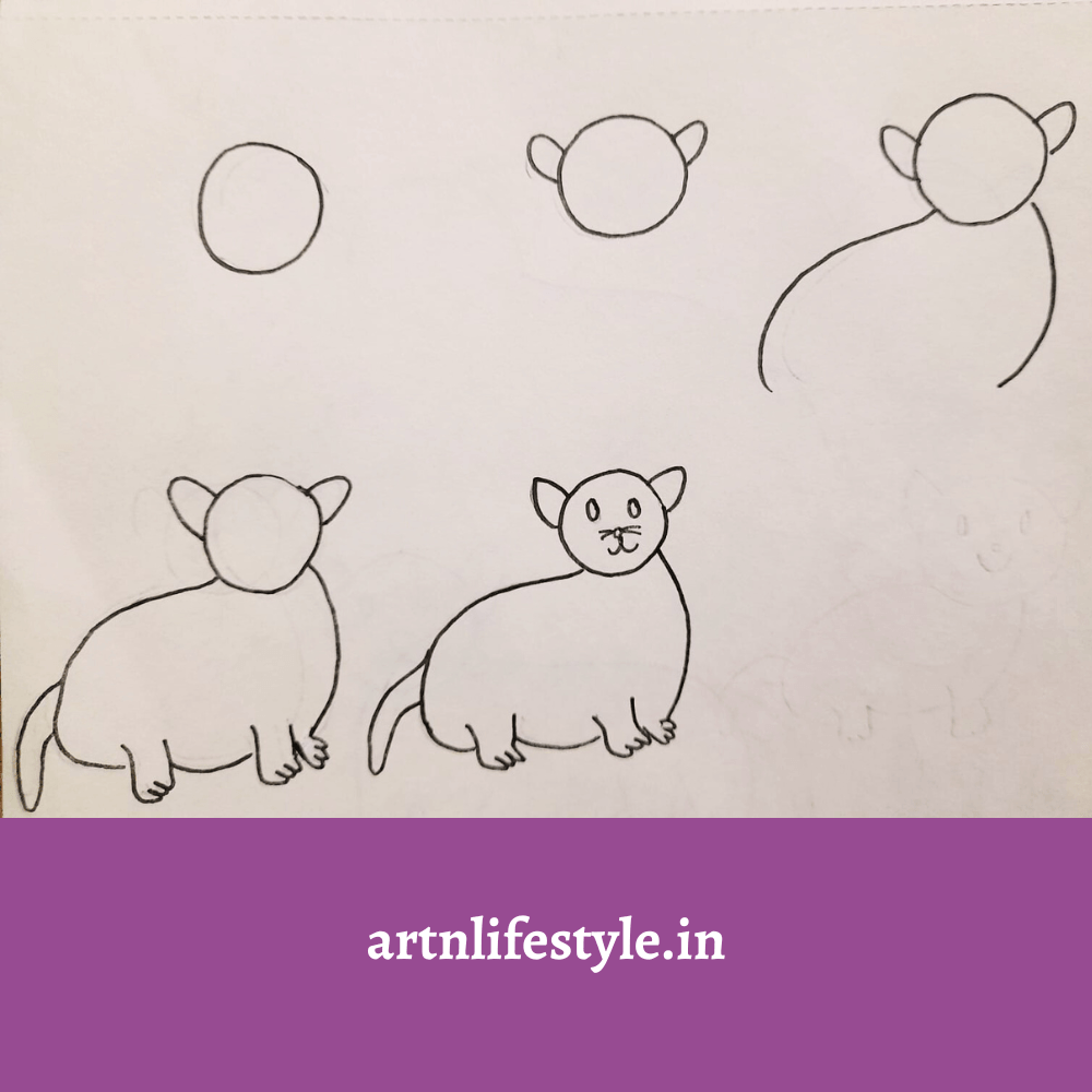 easy cat drawing ideas
