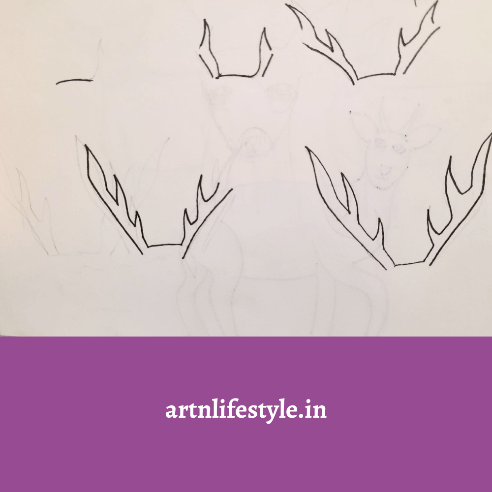 how to draw a deer for kids