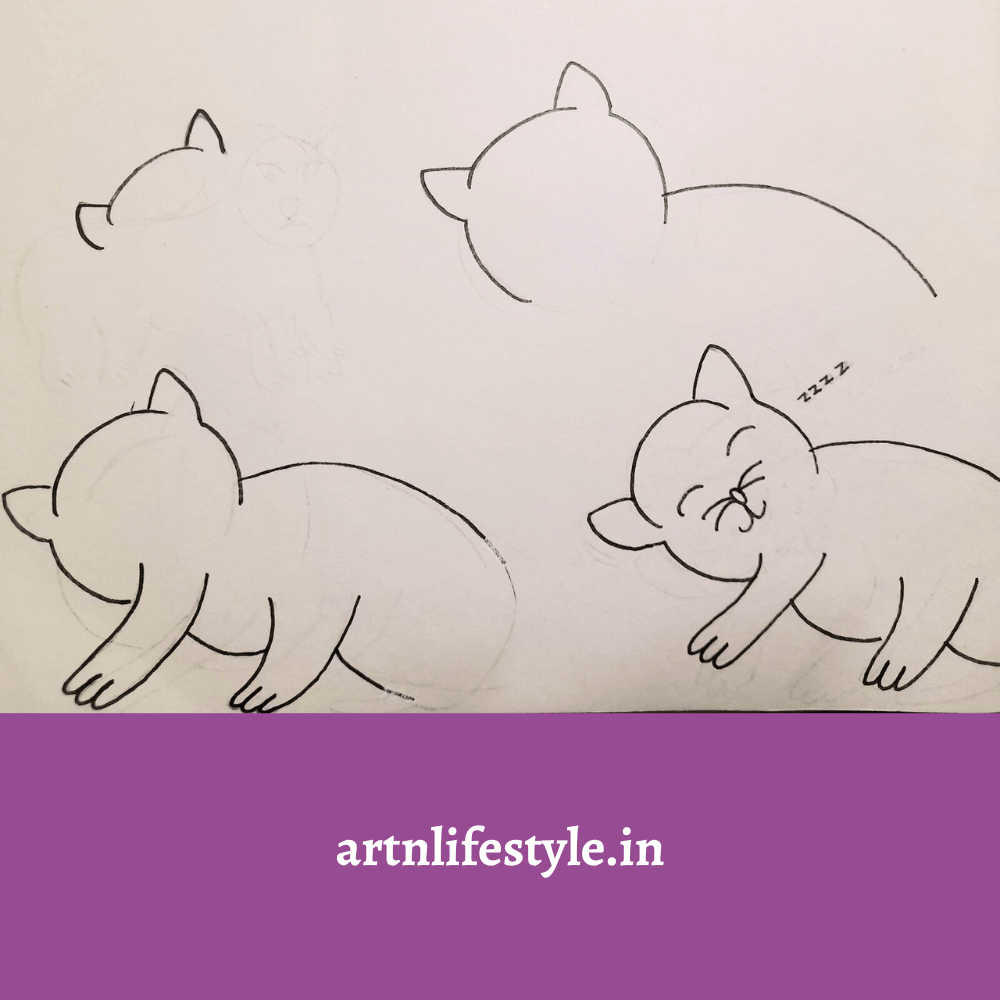 easy cat drawing ideas