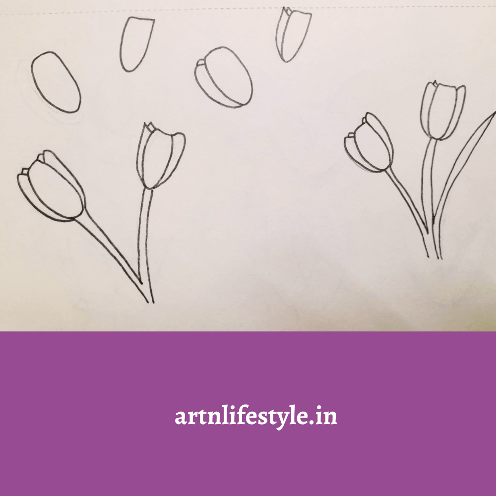 drawing of flowers step by step