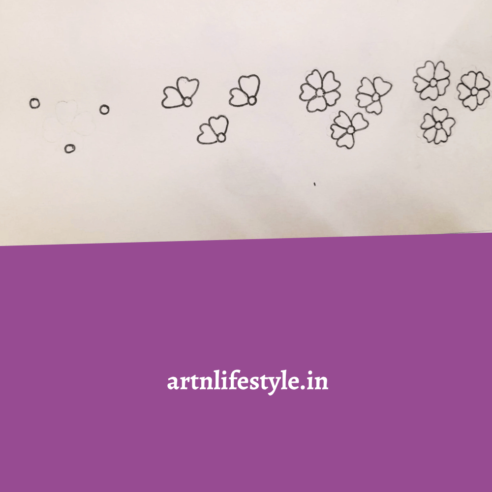 drawing of flowers step by step
