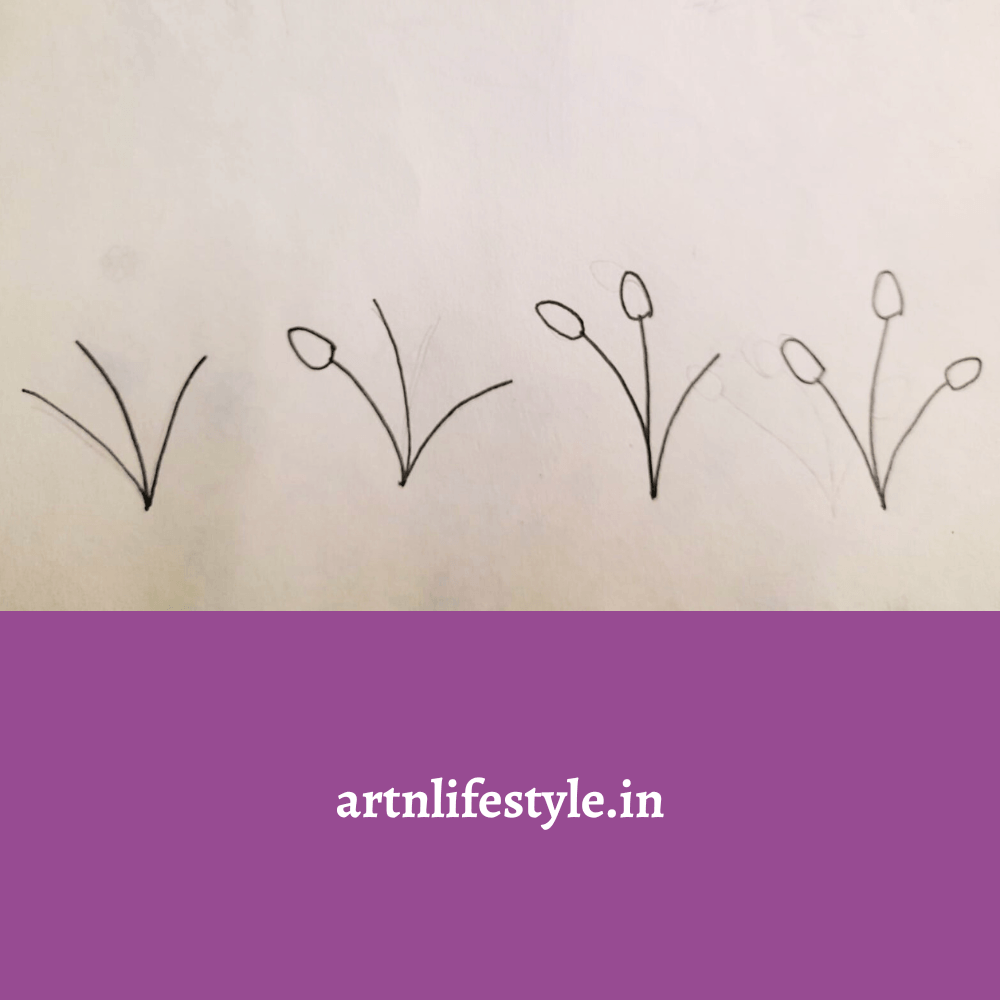 drawing of flowers step by step