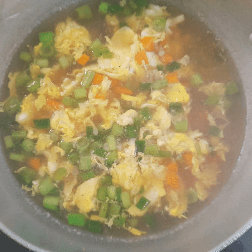 Vegetarian egg drop soup recipe