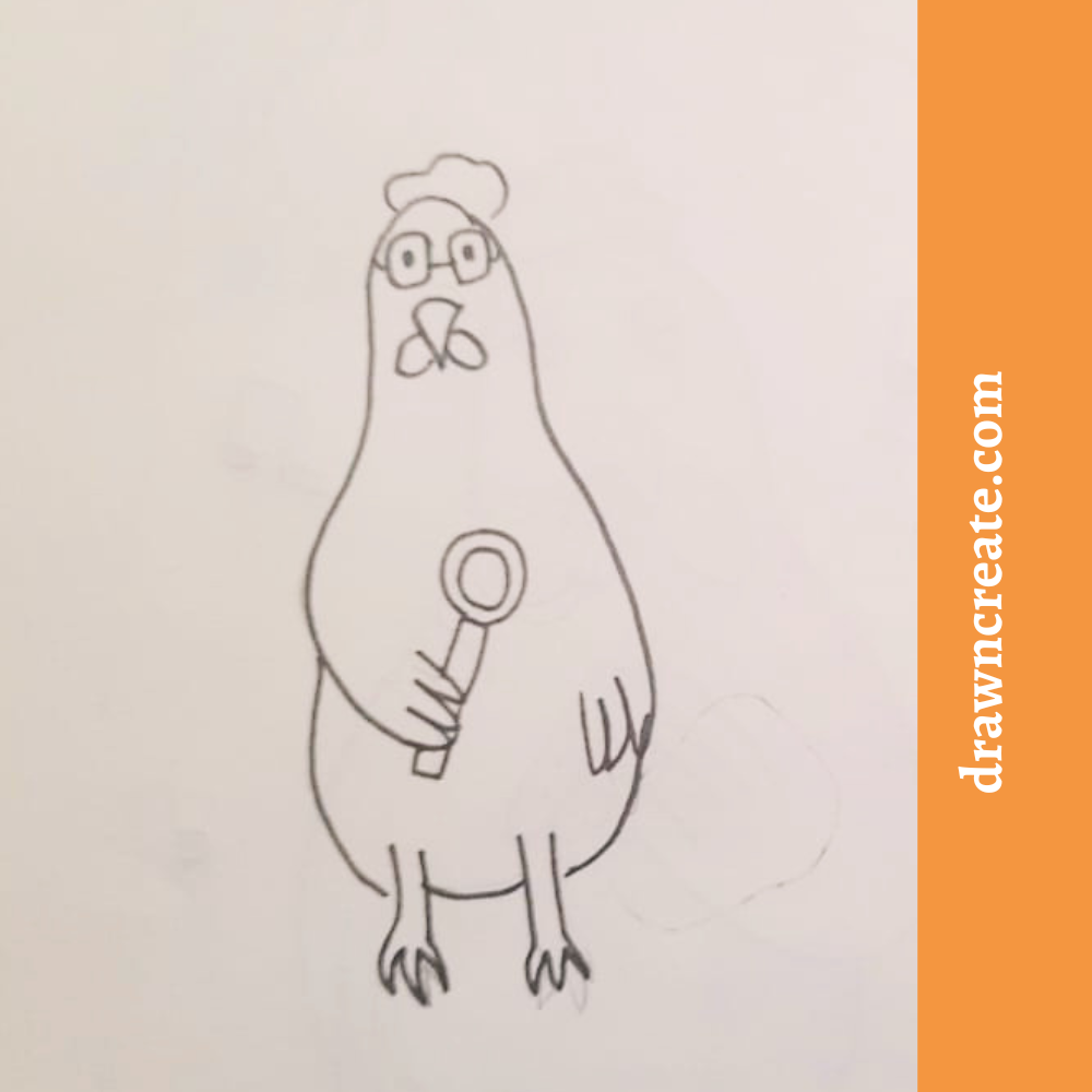 easy chicken drawing ideas