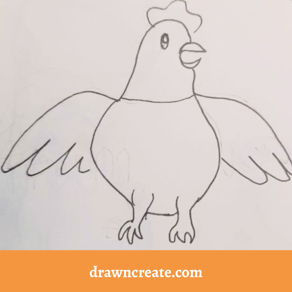 easy chicken drawing ideas