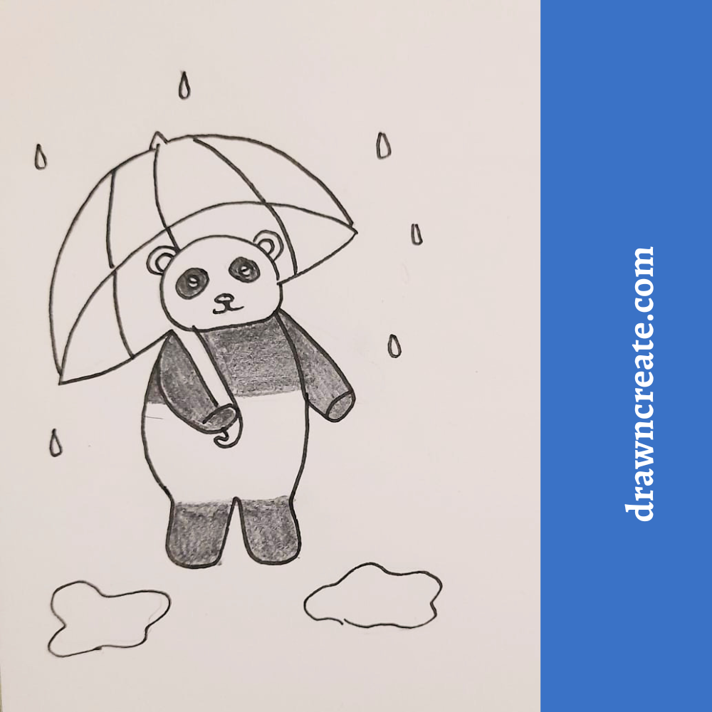 simple panda drawing for kids