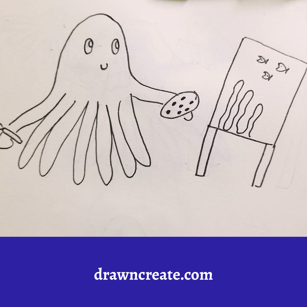 cute octopus drawing ideas