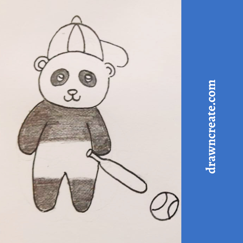 simple panda drawing for kids