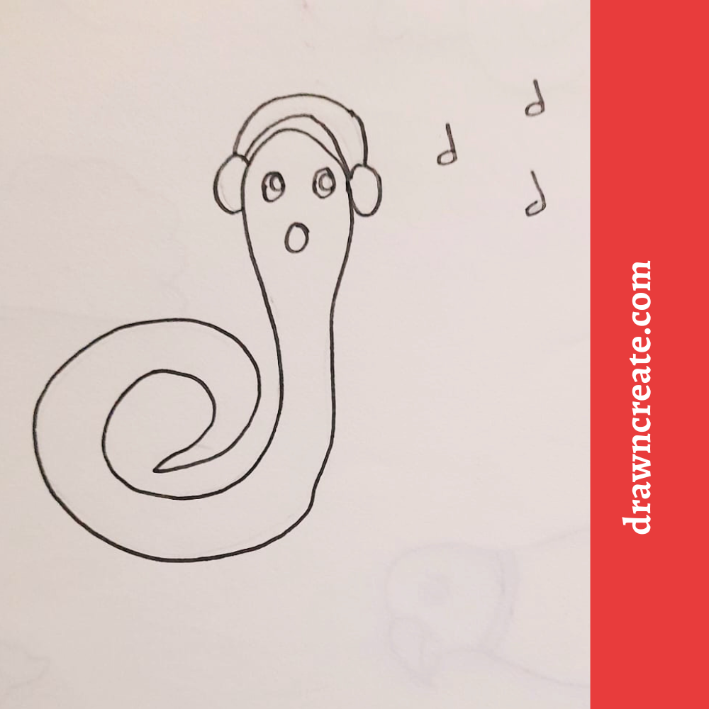 cute snake drawing ideas
