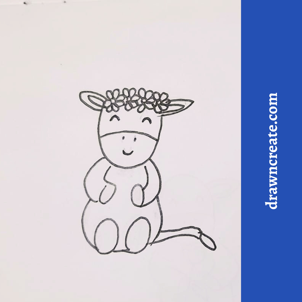 easy cow drawing ideas