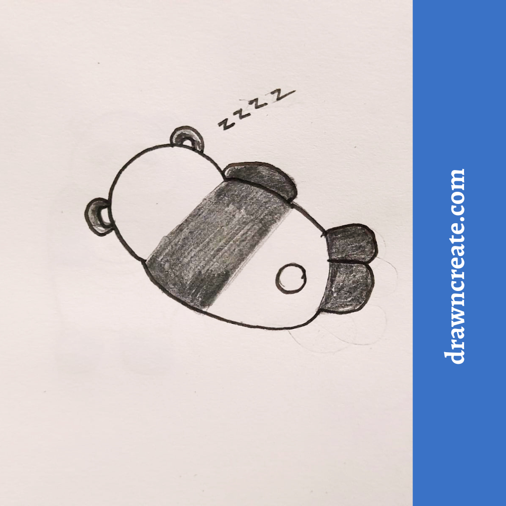 simple panda drawing for kids