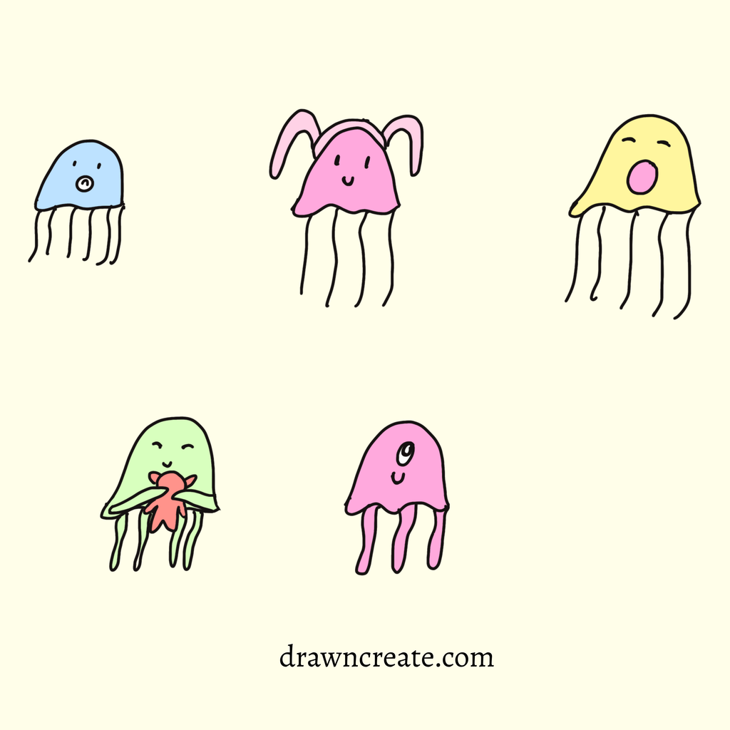 cute jellyfish drawing ideas