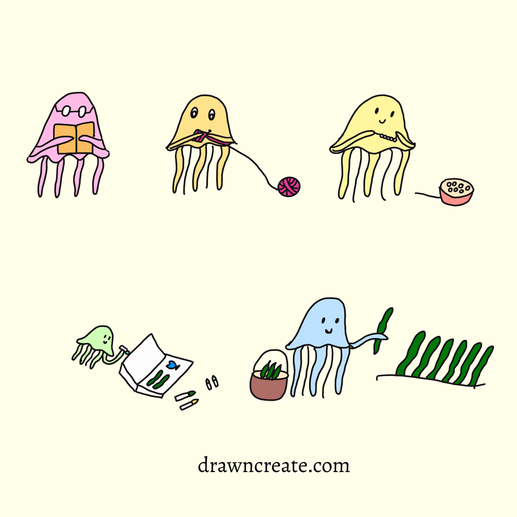cute jellyfish drawing ideas