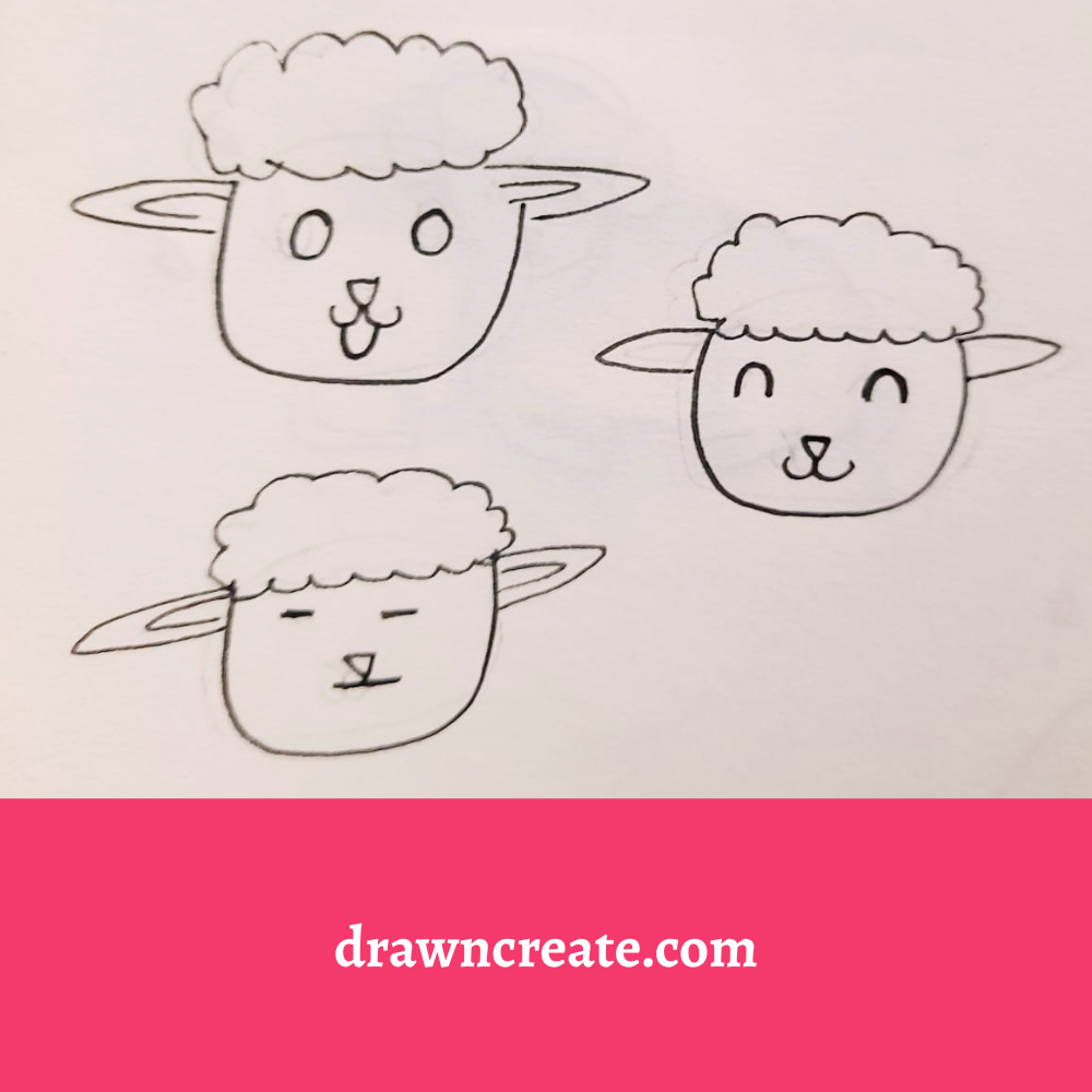 cute sheep drawing ideas