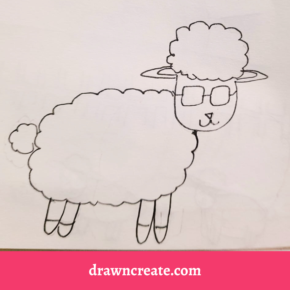 cute sheep drawing ideas
