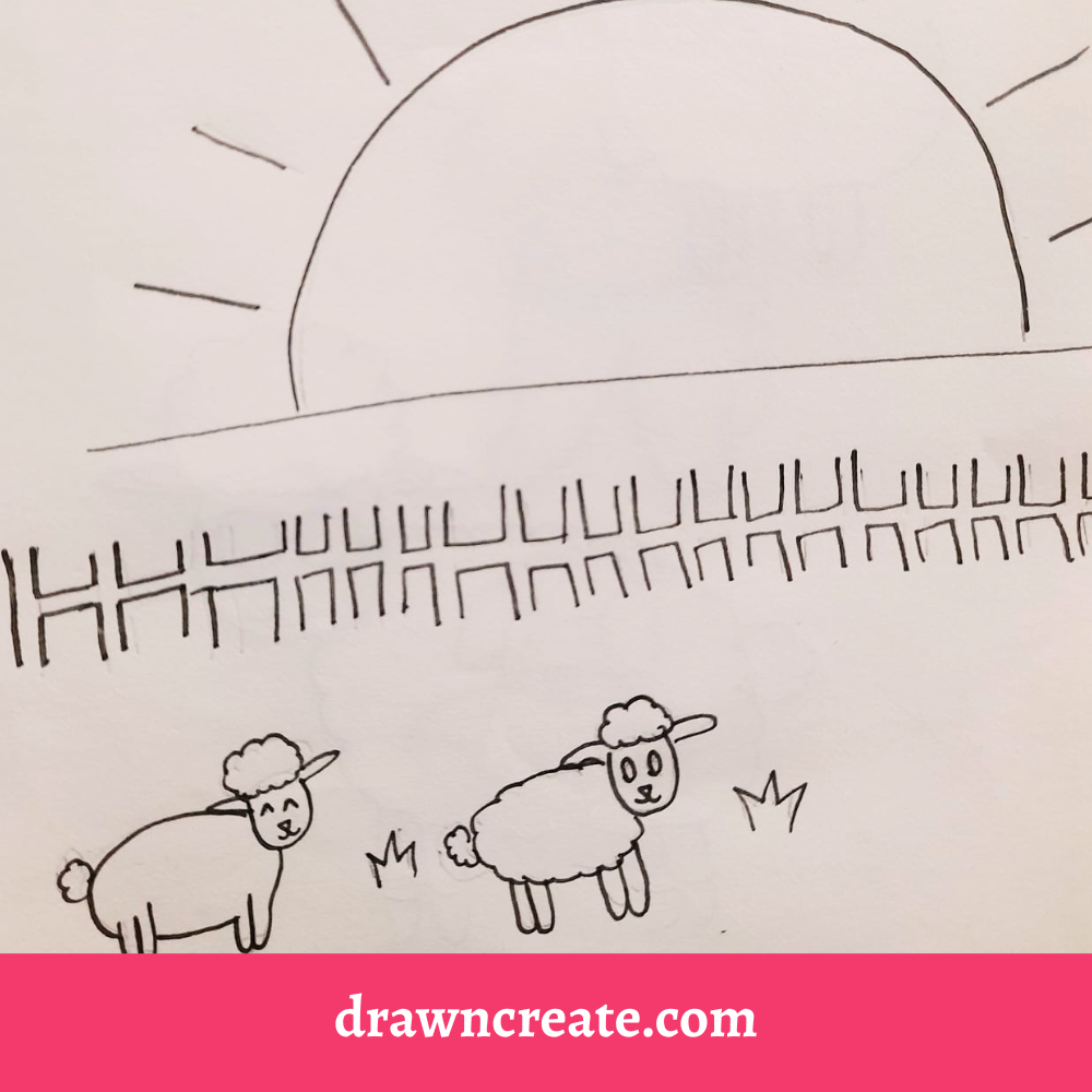cute sheep drawing ideas