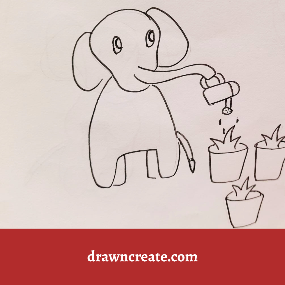 elephant drawing ideas for kids