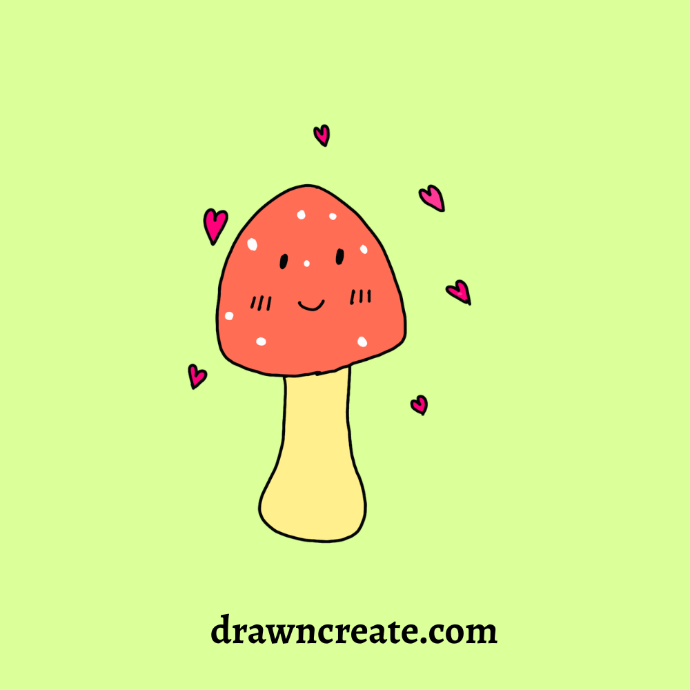 easy mushroom drawing ideas