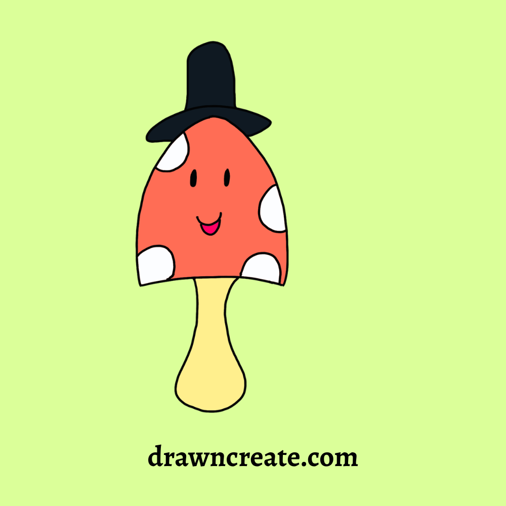 easy mushroom drawing ideas