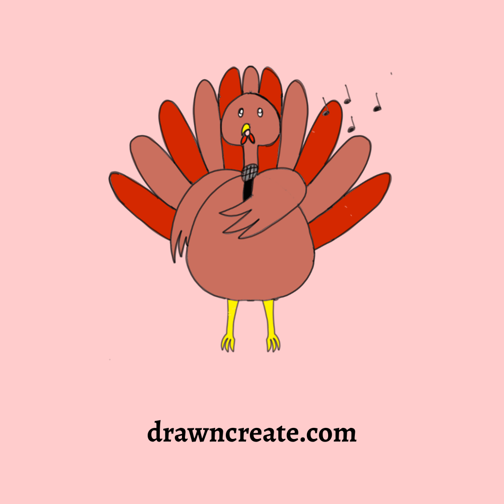 cute turkey drawing ideas