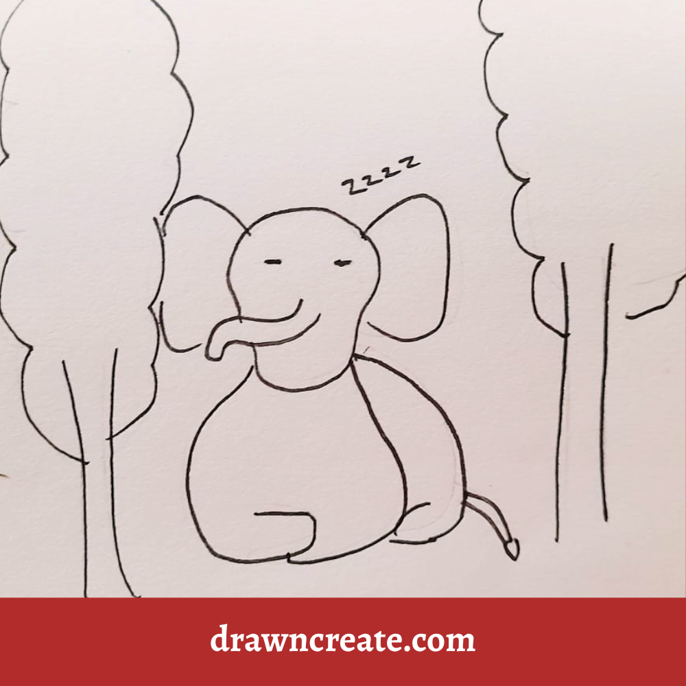 elephant drawing ideas for kids