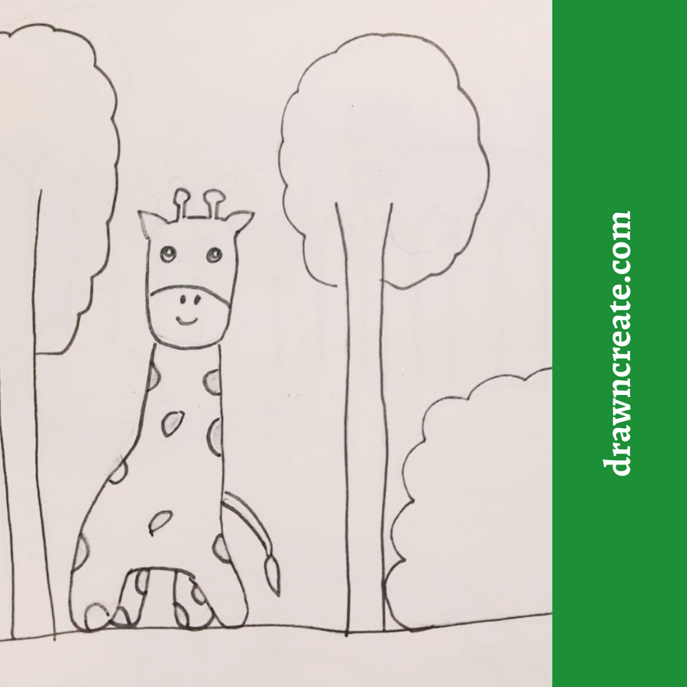 cute giraffe drawing ideas